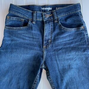WRANGLER BOYS CLASSIC STRAIGHT DENIM BLUE JEANS SIZE 12 SLIM